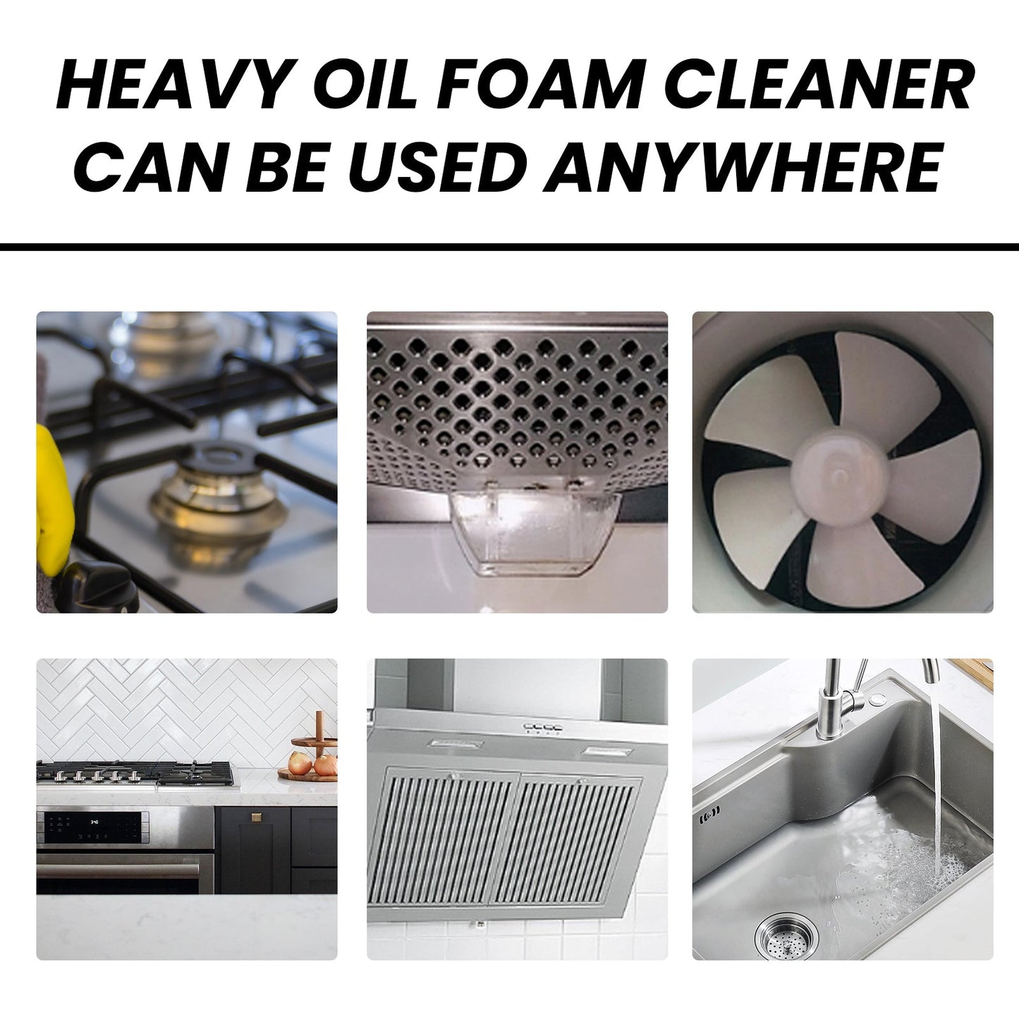 Heavy Oil Foam Cleaner, Kitchen Stove Range Hood Wash Basin Oil Dirt Removal Cleaner - DivineLink1 | Electronics, Fitness, Household Essentials | Shop