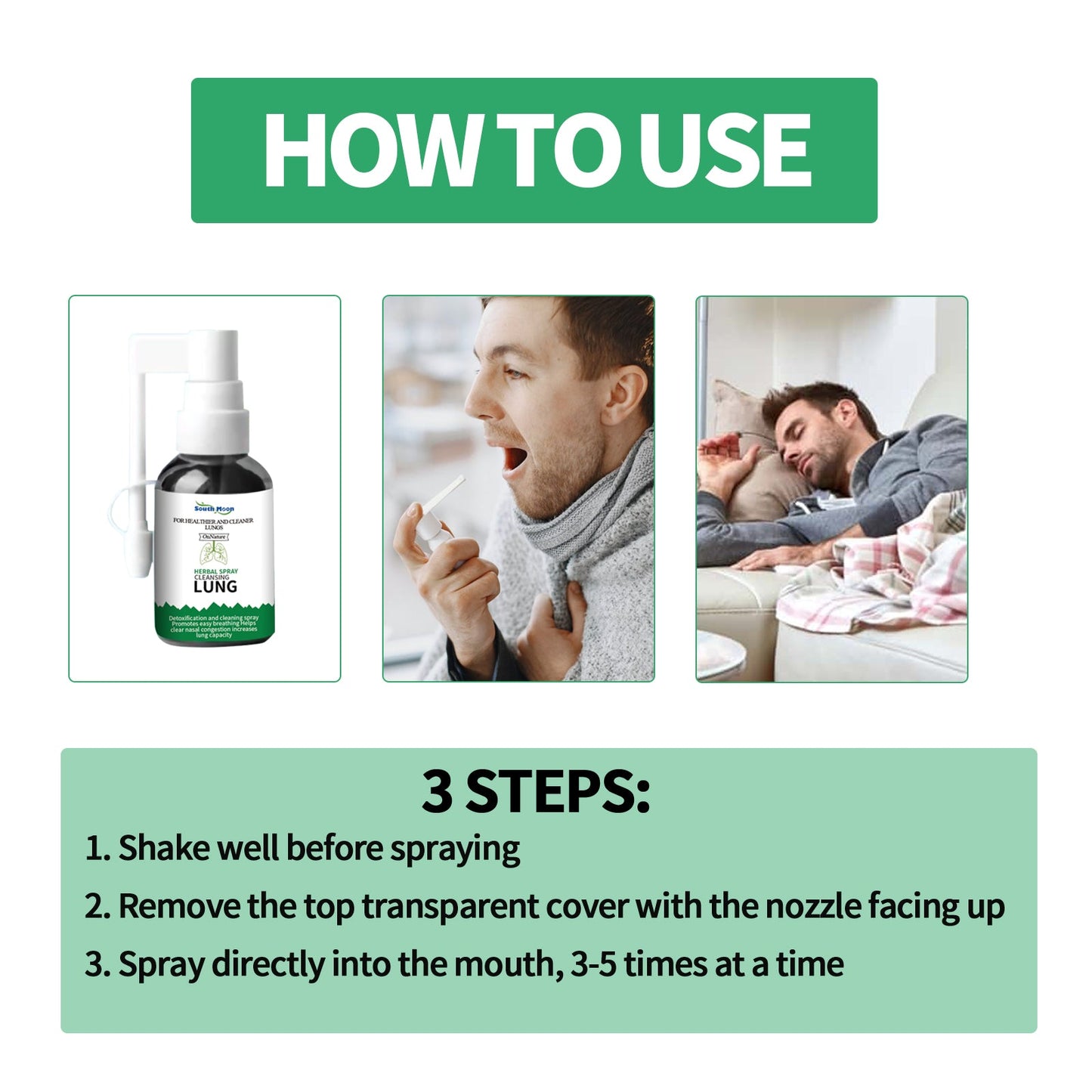 Herbal Spray Cleansing Lung, Soothe Throat And Nose Discomfort, Moisten Throat And Clear Nose Care Spray - DivineLink1 | Electronics, Fitness, Household Essentials | Shop