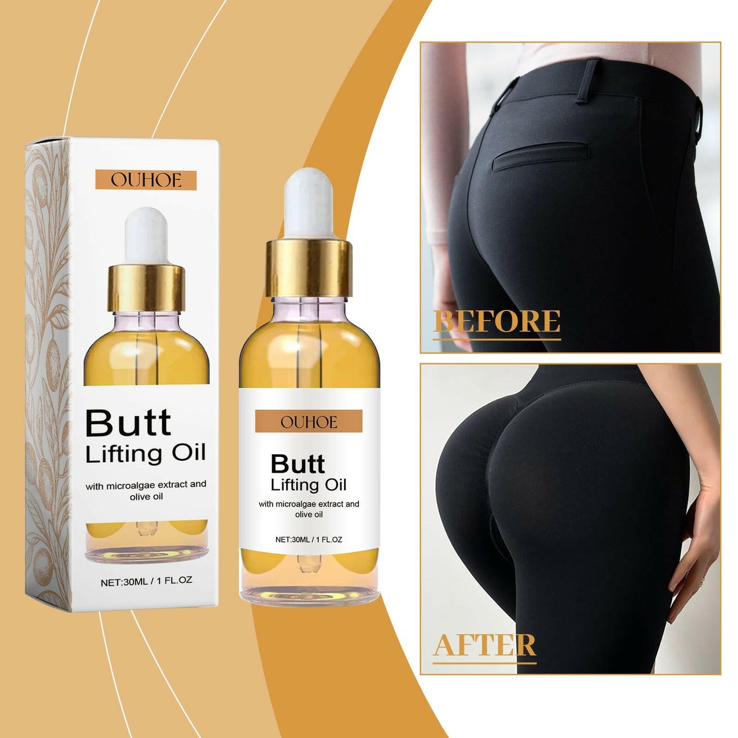 Hip Care Oil, Hip Care Nourishing Skin Firming Elastic Moisturizing Body Lift Massage Oil - DivineLink1 | Electronics, Fitness, Household Essentials | Shop