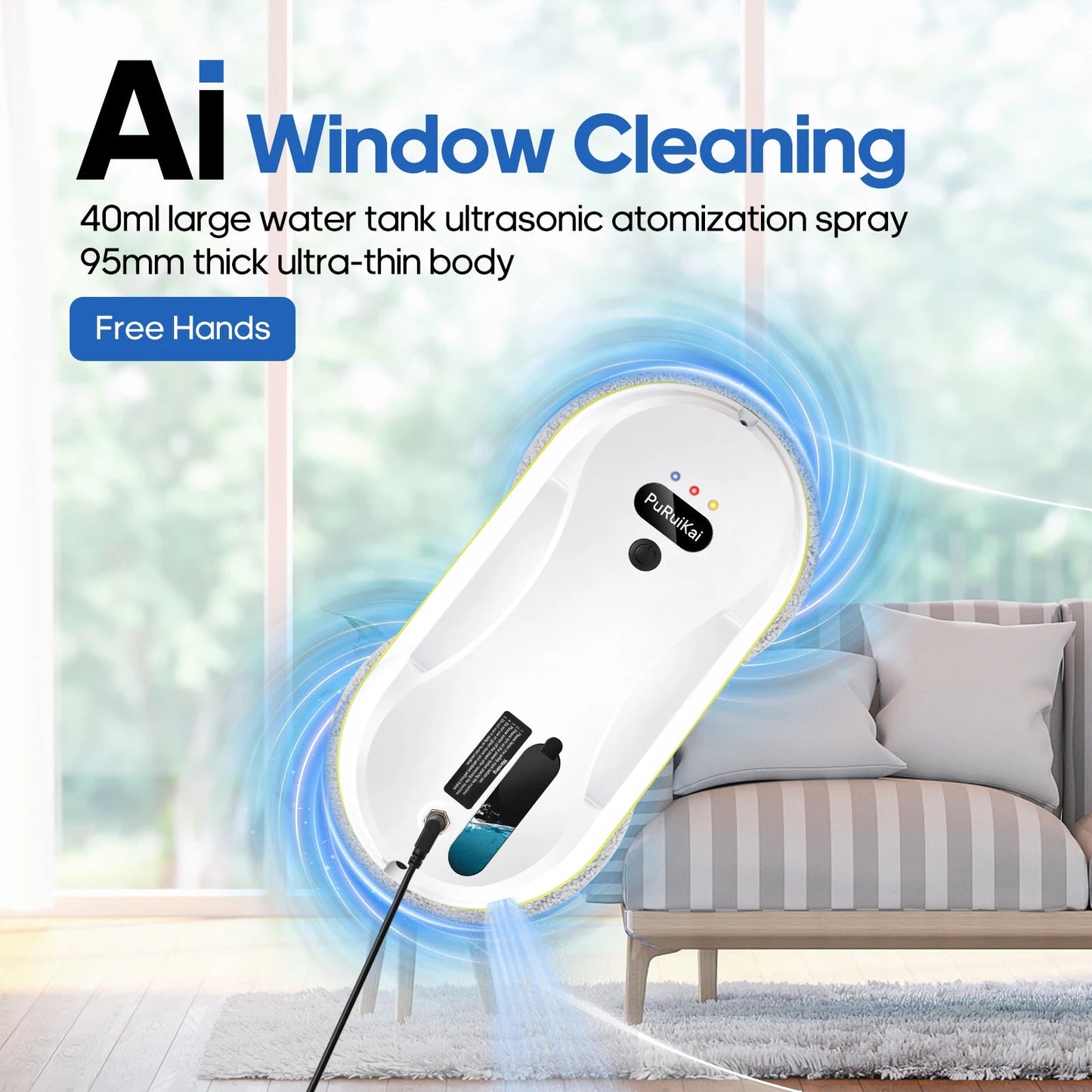 Household window automatic water spray cleaning robot vacuum cleaner remote control electric window wiper household glass wiper - DivineLink1 | Electronics, Fitness, Household Essentials | Shop