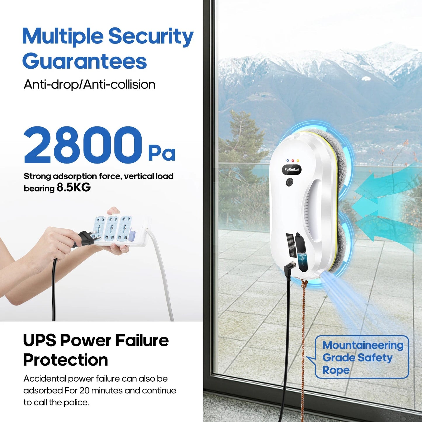 Household window automatic water spray cleaning robot vacuum cleaner remote control electric window wiper household glass wiper - DivineLink1 | Electronics, Fitness, Household Essentials | Shop