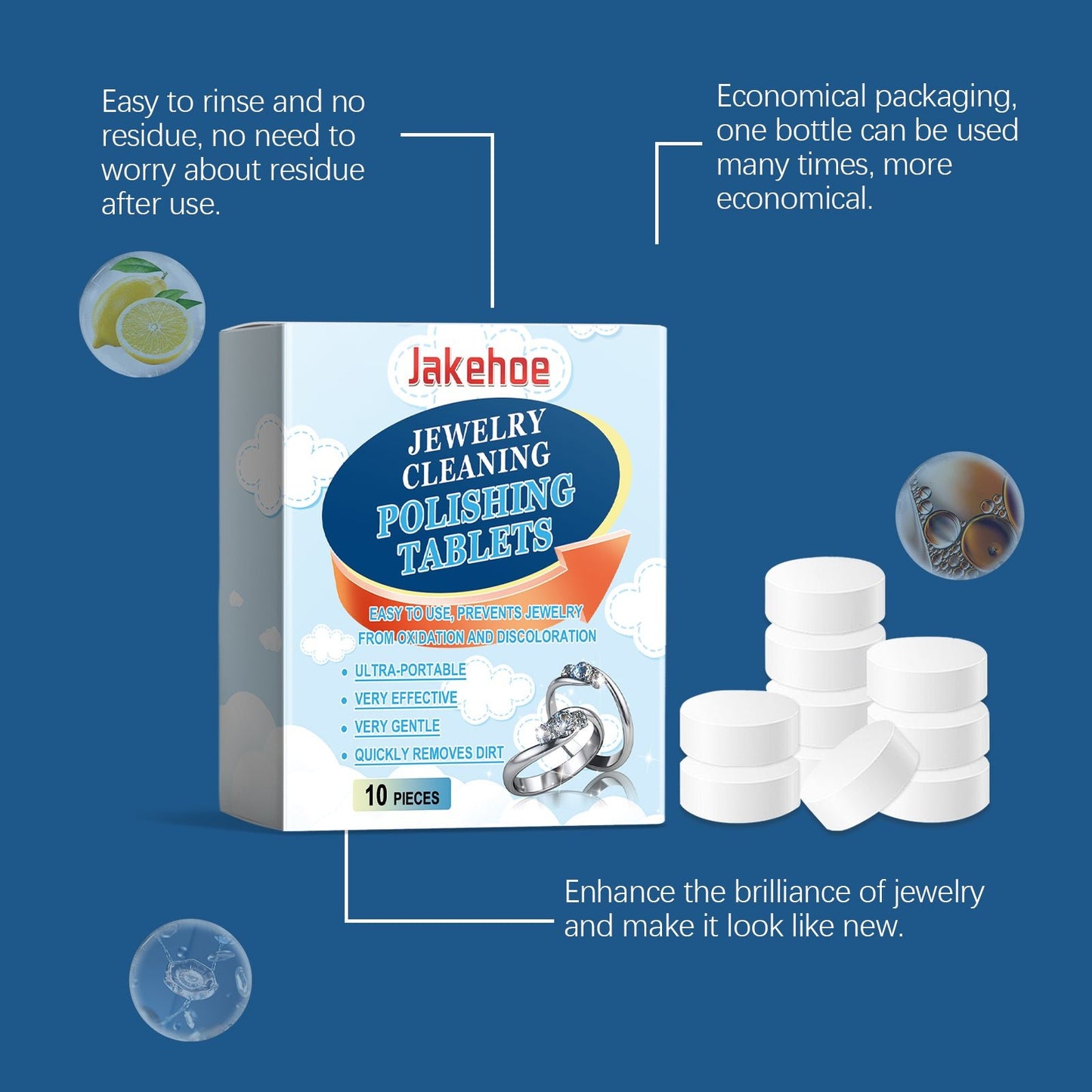 Jewelry Cleaning Effervescent Tablet Jewelry Decontamination Care Cleaning Jewelry Ring Bracelet Cleaning Effervescent Tablet - DivineLink1 | Electronics, Fitness, Household Essentials | Shop