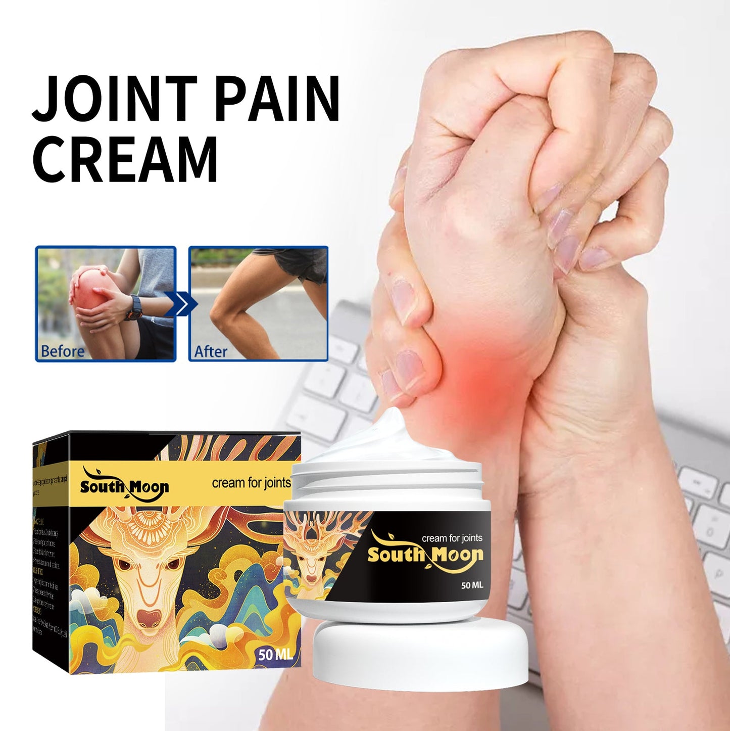 Joint Pain Cream, Relieve Lumbar Vertebrae Shoulder Joint Pain Joint Massage Cream - DivineLink1 | Electronics, Fitness, Household Essentials | Shop