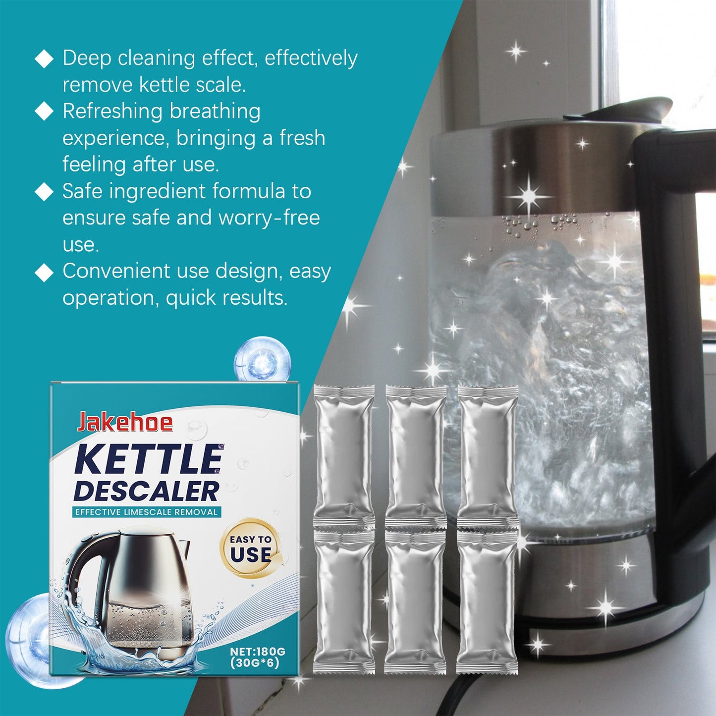 Kettle Descaling Powder Electric Kettle Cleaning Descaling Brightening Household Kettle Scale Cleaner - DivineLink1 | Electronics, Fitness, Household Essentials | Shop