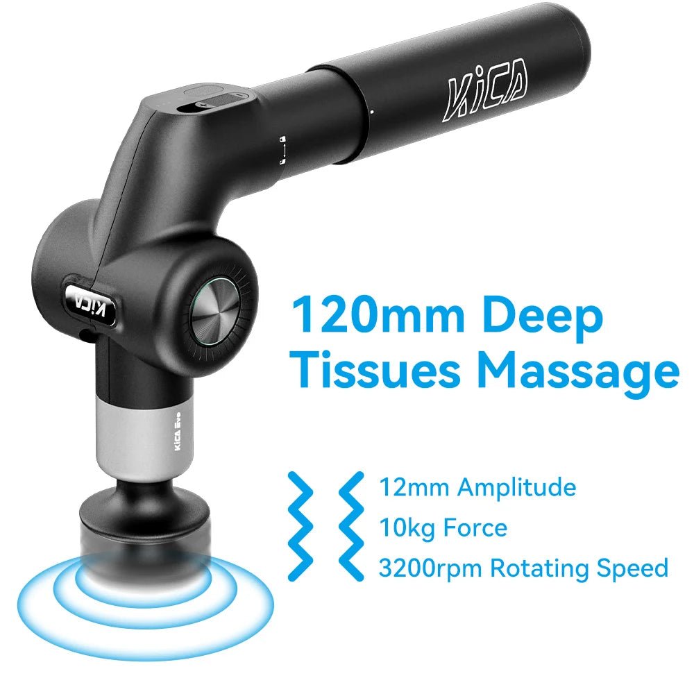 KiCA Evo Adjustable Fascia Gun with 6 Massage Heads and Heat, 3 Gear 3200rpm 9cm Extension Rod Aluminum, for Muscle Relaxatio - DivineLink1 | Electronics, Fitness, Household Essentials | Shop