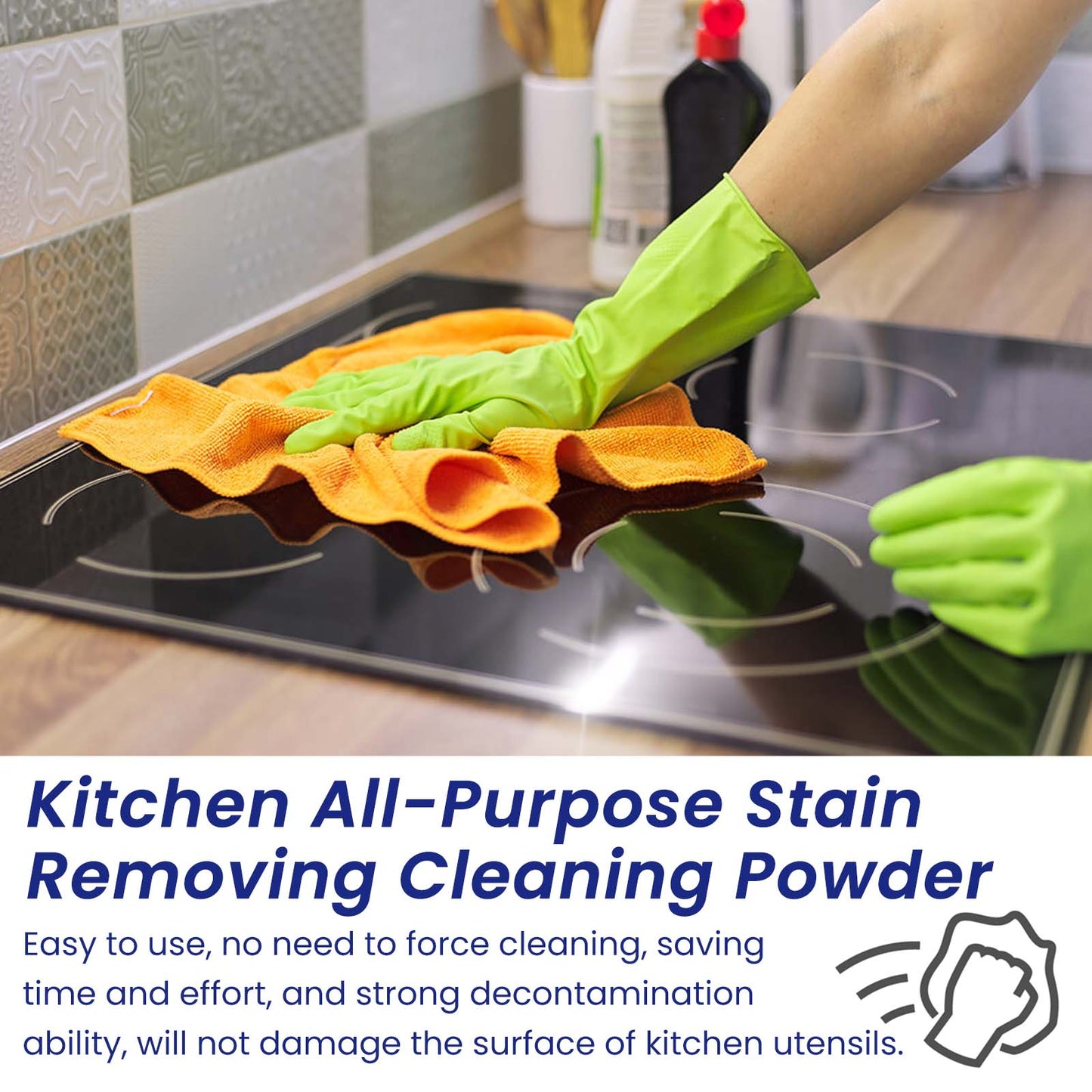 Kitchen All - Purpose Stain Removing Cleaning Powder, Kitchen Stove Oil Cleaning Utensils Rust Removal Stains Dirt Cleaning Agent - DivineLink1 | Electronics, Fitness, Household Essentials | Shop