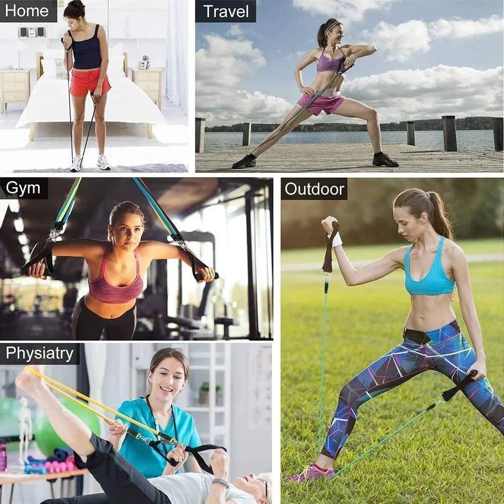 Latex resistance Pull bands rope for Pilates, yoga, CrossFit, fitness , 11PCs - DivineLink1 | Electronics, Fitness, Household Essentials | Shop