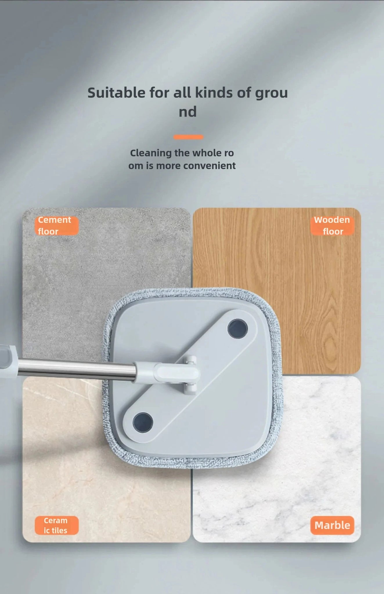 Lazy mop, high - speed centrifugal rotating cleaning cloth rotating mop, and bucket lid with 2 washable mop mats, equipped with au - DivineLink1 | Electronics, Fitness, Household Essentials | Shop