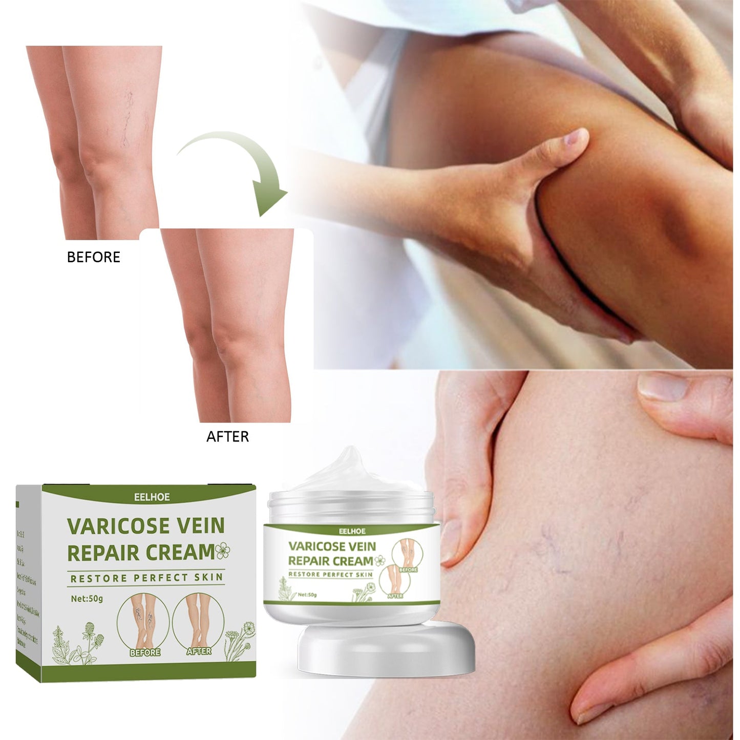 Leg Repair Cream Relieves Leg Discomfort Massage Leg Repair Cream For Raised Veins - DivineLink1 | Electronics, Fitness, Household Essentials | Shop