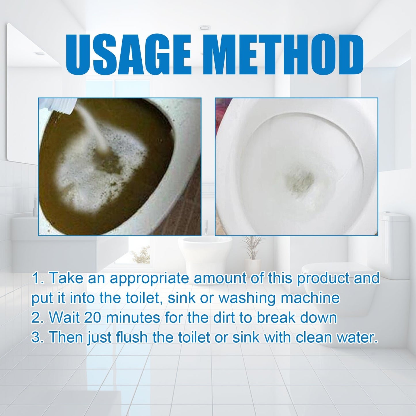 Multifunctional Cleaner, Toilet Toilet Deodorizing And Descaling Kitchen Stove Wash Basin Oil Descaling Agent - DivineLink1 | Electronics, Fitness, Household Essentials | Shop