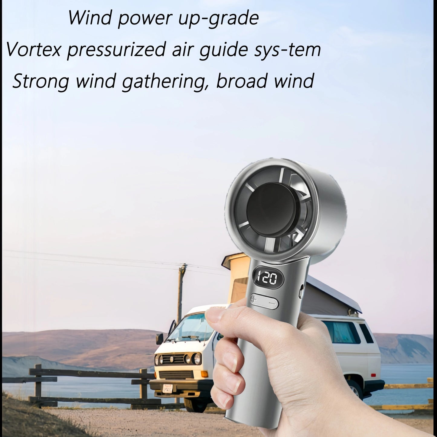 Portable Fan 120 - Speed Digital Display Ice Cooling Tech Stylish Semiconductor Condensation Mini Personal Fan for Home, Office - DivineLink1 | Electronics, Fitness, Household Essentials | Shop