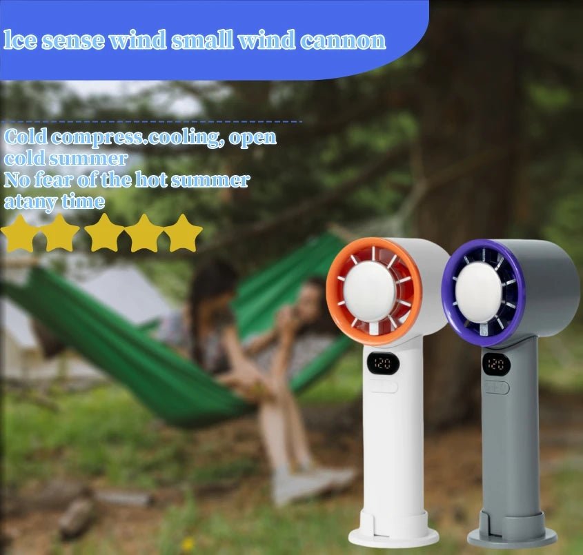 Portable Fan 120 - Speed Digital Display Ice Cooling Tech Stylish Semiconductor Condensation Mini Personal Fan for Home, Office - DivineLink1 | Electronics, Fitness, Household Essentials | Shop