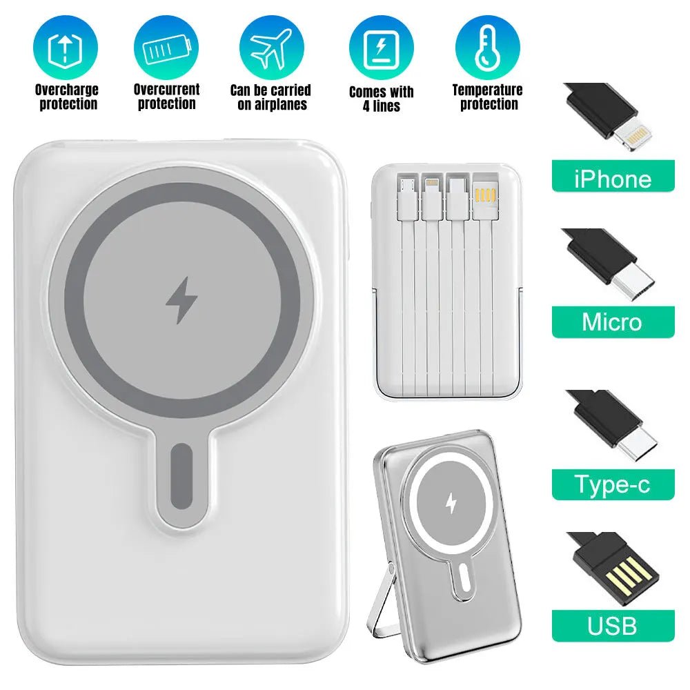 Power Bank 10000mAh Mini Magnetic 22.5W Wireless Fast Charging Portable External Battery for iPhone Android Powerbank - DivineLink1 | Electronics, Fitness, Household Essentials | Shop