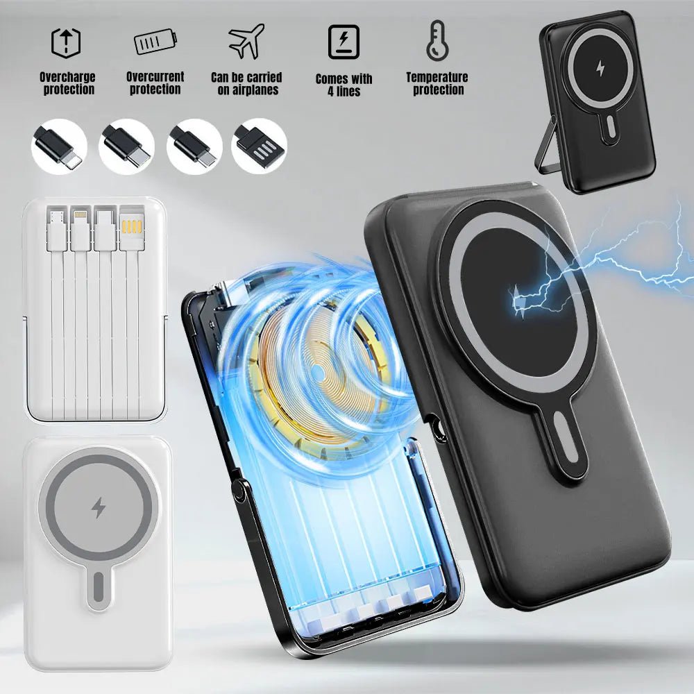 Power Bank 10000mAh Mini Magnetic 22.5W Wireless Fast Charging Portable External Battery for iPhone Android Powerbank - DivineLink1 | Electronics, Fitness, Household Essentials | Shop
