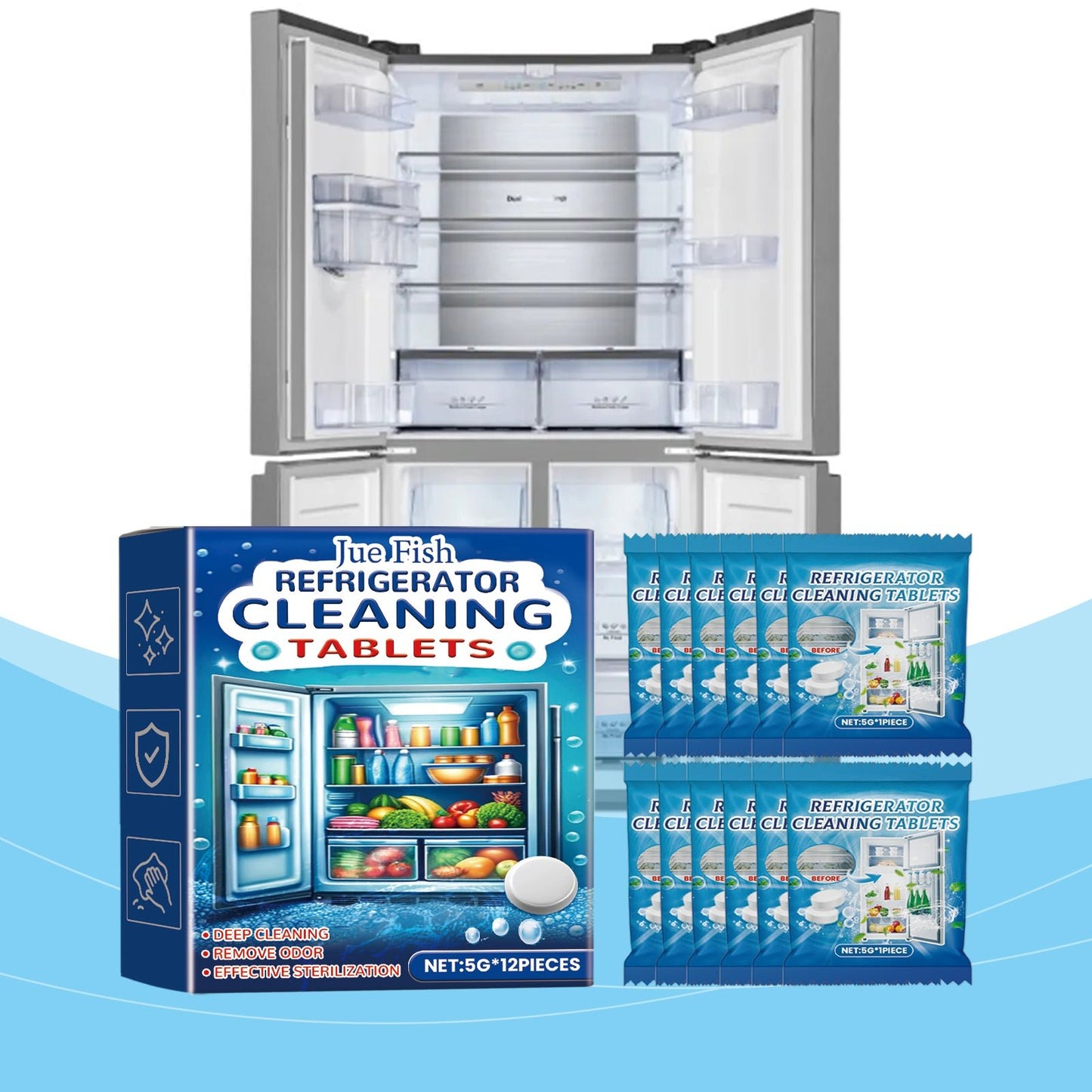 Refrigerator Cleaning Effervescent Tablet Kitchen Refrigerator Cleaning Anti - Oil Anti - Odor Multi - Purpose Cleaning Tablet - DivineLink1 | Electronics, Fitness, Household Essentials | Shop