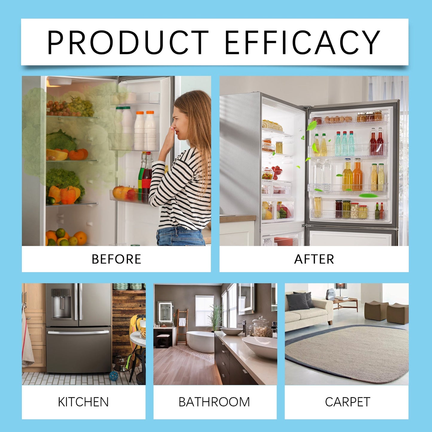 Refrigerator Deodorant Cleaner, Freezer Deodorant Cleaner Refrigerator Quick Deodorant Cleaner Spray - DivineLink1 | Electronics, Fitness, Household Essentials | Shop