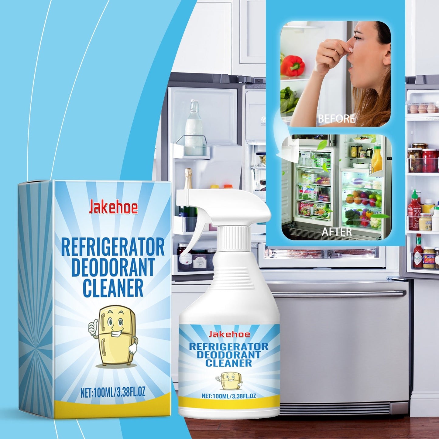 Refrigerator Deodorant Cleaner, Freezer Deodorant Cleaner Refrigerator Quick Deodorant Cleaner Spray - DivineLink1 | Electronics, Fitness, Household Essentials | Shop