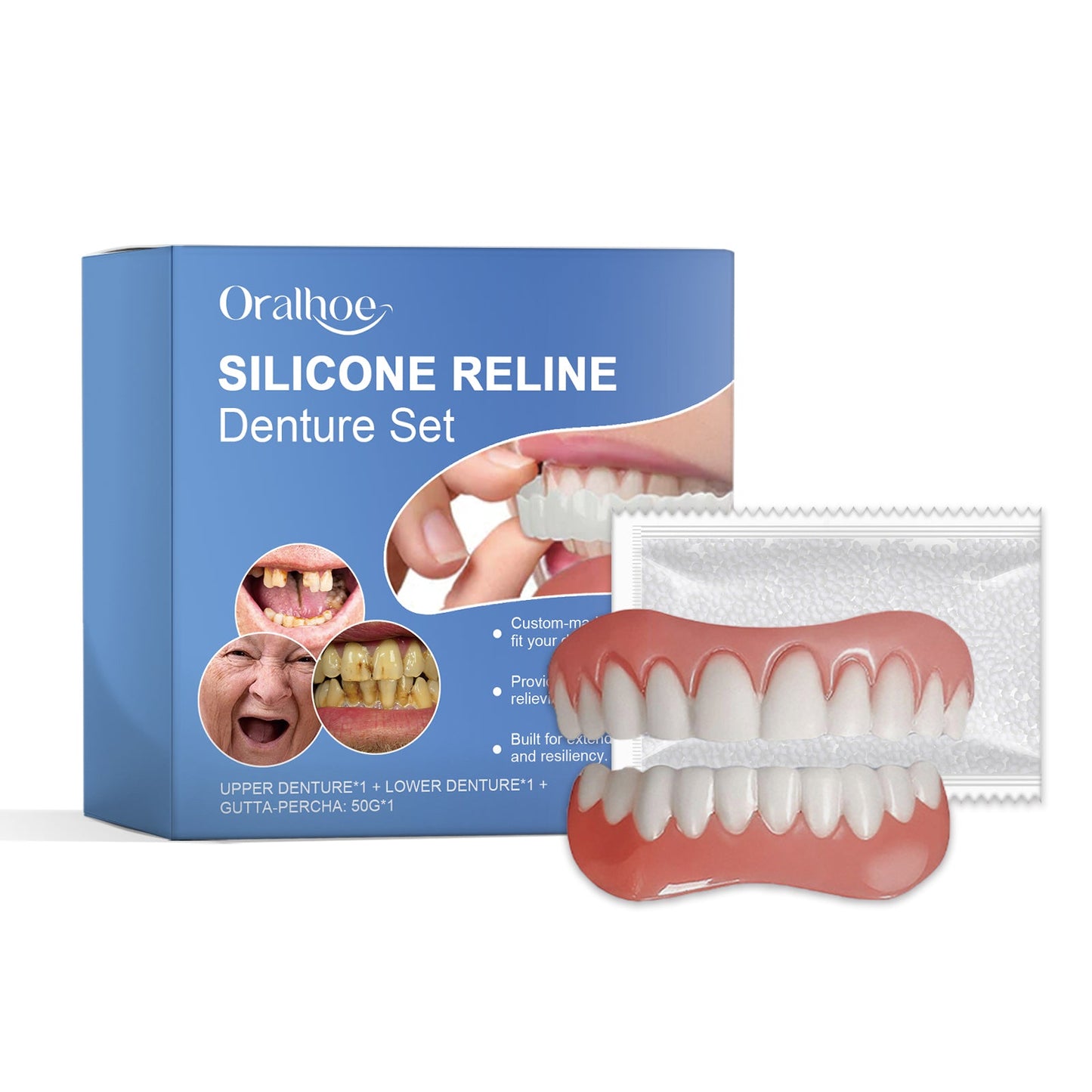 Silicone Resin Denture Set, Enhance Smile Appearance Comfortable Material Denture Beauty Care - DivineLink1 | Electronics, Fitness, Household Essentials | Shop
