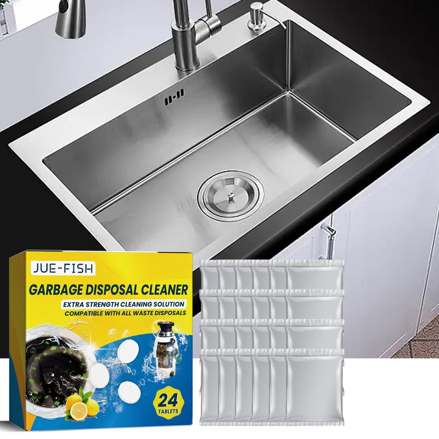 Sink Cleaning Tablets, Kitchen Sink Cleaning Stains And Oil Cleaning Pipes Cleaning Effervescent Tablets - DivineLink1 | Electronics, Fitness, Household Essentials | Shop