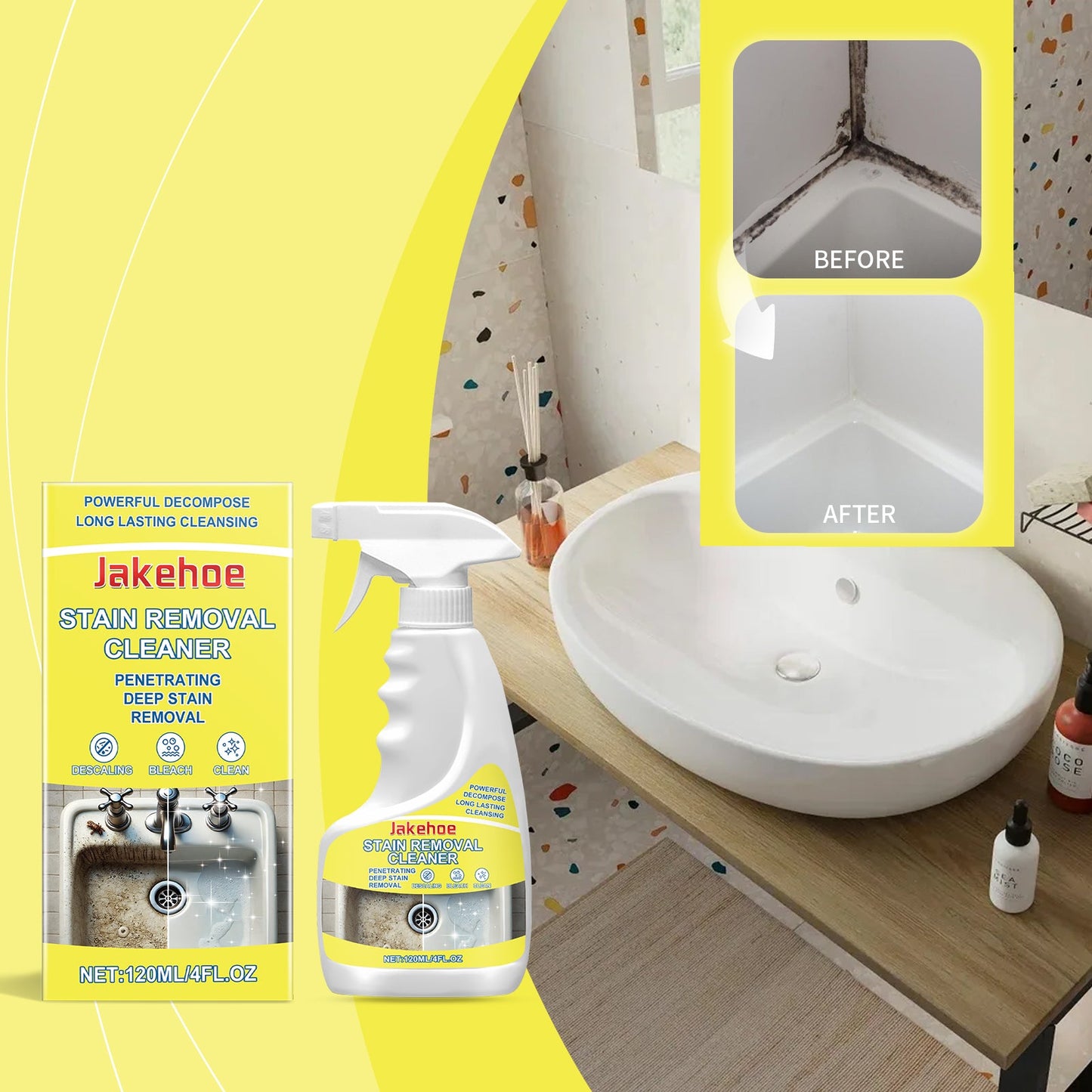 Stain Remover Scale Household Tile Crevices Refrigerator Sink Toilet Stain Remover - DivineLink1 | Electronics, Fitness, Household Essentials | Shop