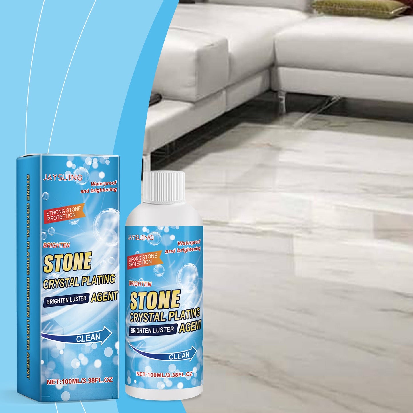 Stone Crystal Plating Agent, Kitchen Quartz Tile Countertop Scratch Repair Cleaning Stain Brightener - DivineLink1 | Electronics, Fitness, Household Essentials | Shop