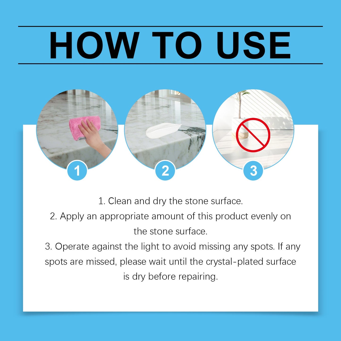 Stone Crystal Plating Agent, Kitchen Quartz Tile Countertop Scratch Repair Cleaning Stain Brightener - DivineLink1 | Electronics, Fitness, Household Essentials | Shop