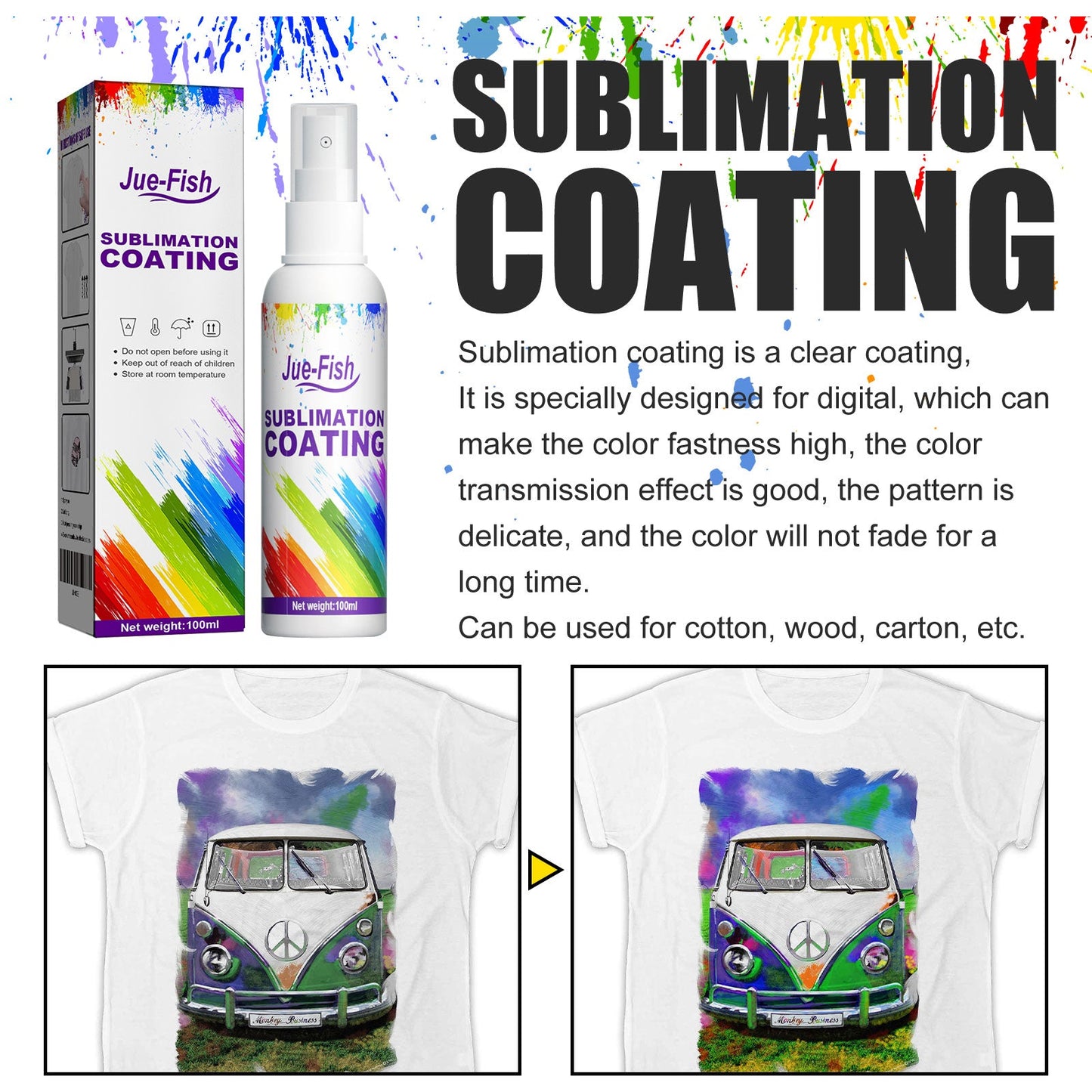 Sublimation Coating Spray Clothing Hot Drawing Heat Transfer Printing Wear - Resistant Stain Resistant Multi - Purpose Adhesion - DivineLink1 | Electronics, Fitness, Household Essentials | Shop