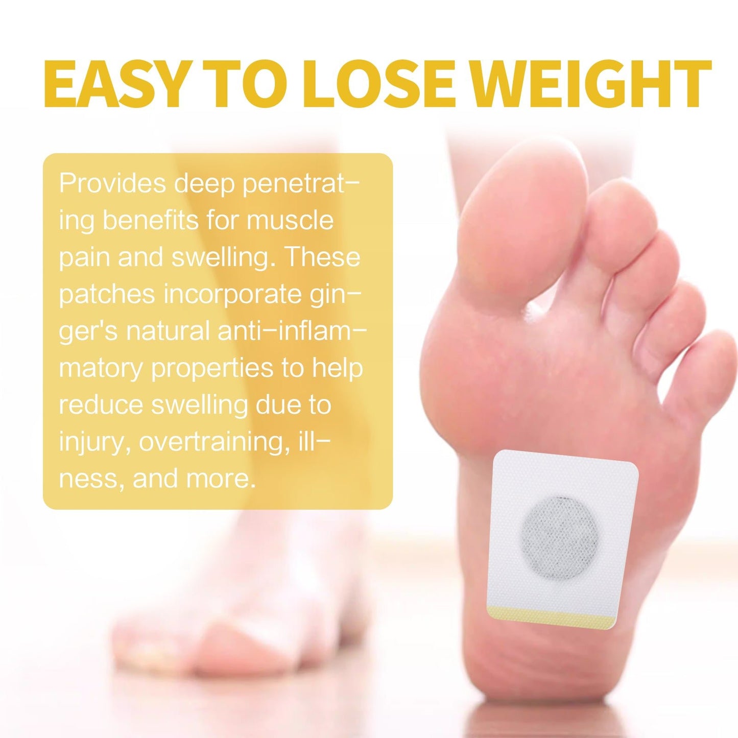 Swell Reduce Magnet Soothing Ger Patch, Ginger Essence Massage Relief Leg Swelling Pain Firming Slimming Care Patch - DivineLink1 | Electronics, Fitness, Household Essentials | Shop
