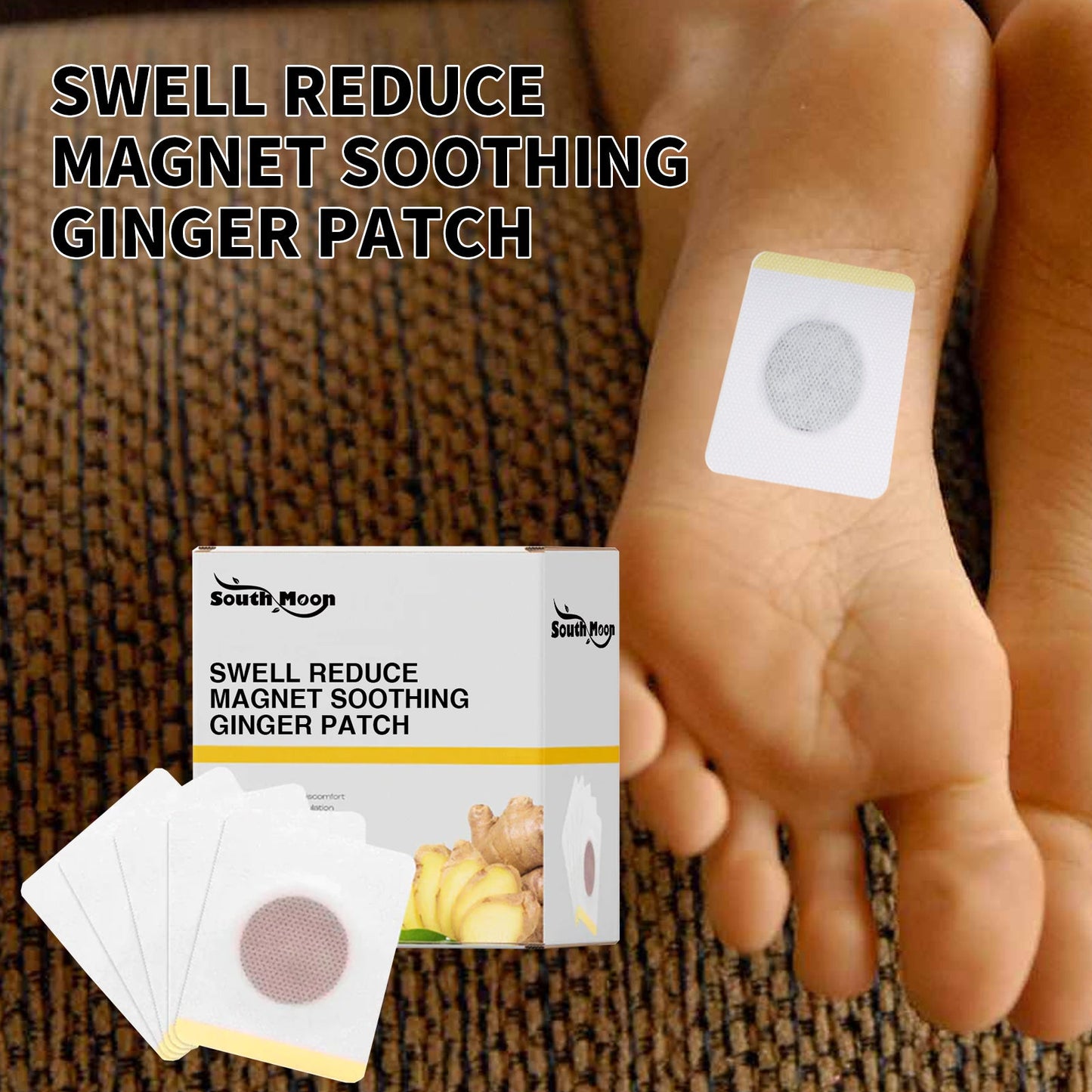 Swell Reduce Magnet Soothing Ger Patch, Ginger Essence Massage Relief Leg Swelling Pain Firming Slimming Care Patch - DivineLink1 | Electronics, Fitness, Household Essentials | Shop