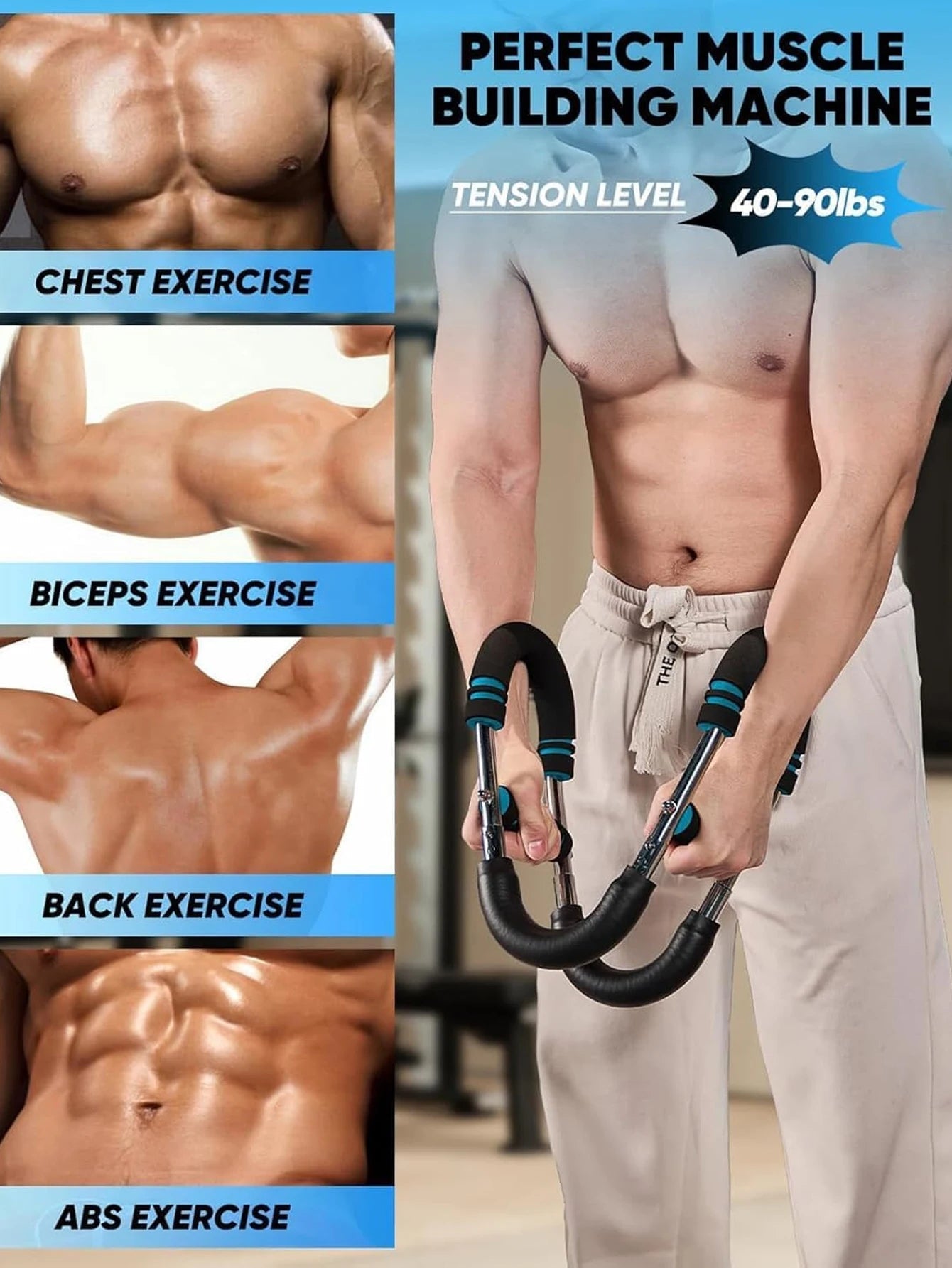 The Ultimate Arm Trainer Adjustable Chest Expander Arm Exerciser Shoulder Muscle Training Fitness Equipment Fitness Anywhere - DivineLink1 | Electronics, Fitness, Household Essentials | Shop