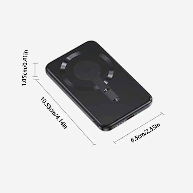 Thin Wireless Power Bank Magnetic PD20W 5000mAh Portable Fast Charging External Battery for Magsafe For iPhone 16 15 14 13 - DivineLink1 | Electronics, Fitness, Household Essentials | Shop