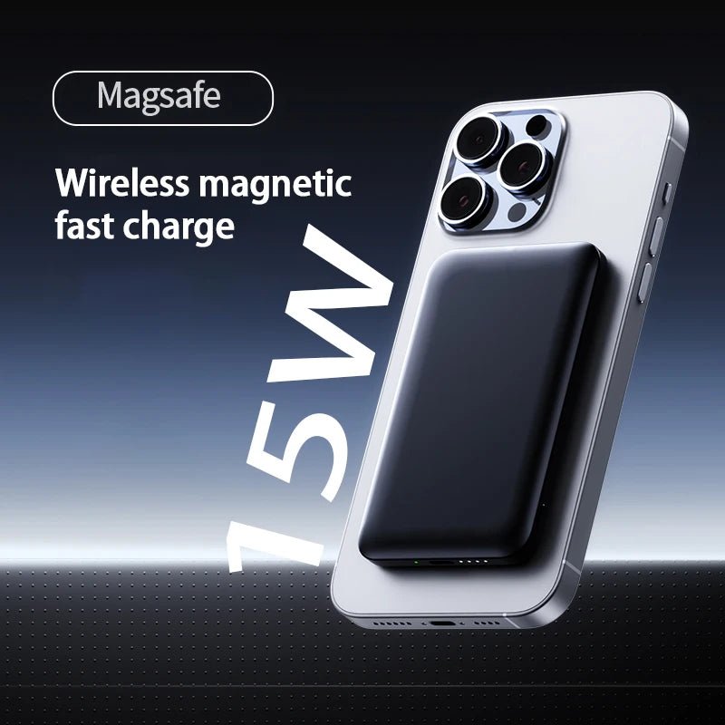 Thin Wireless Power Bank Magnetic PD20W 5000mAh Portable Fast Charging External Battery for Magsafe For iPhone 16 15 14 13 - DivineLink1 | Electronics, Fitness, Household Essentials | Shop