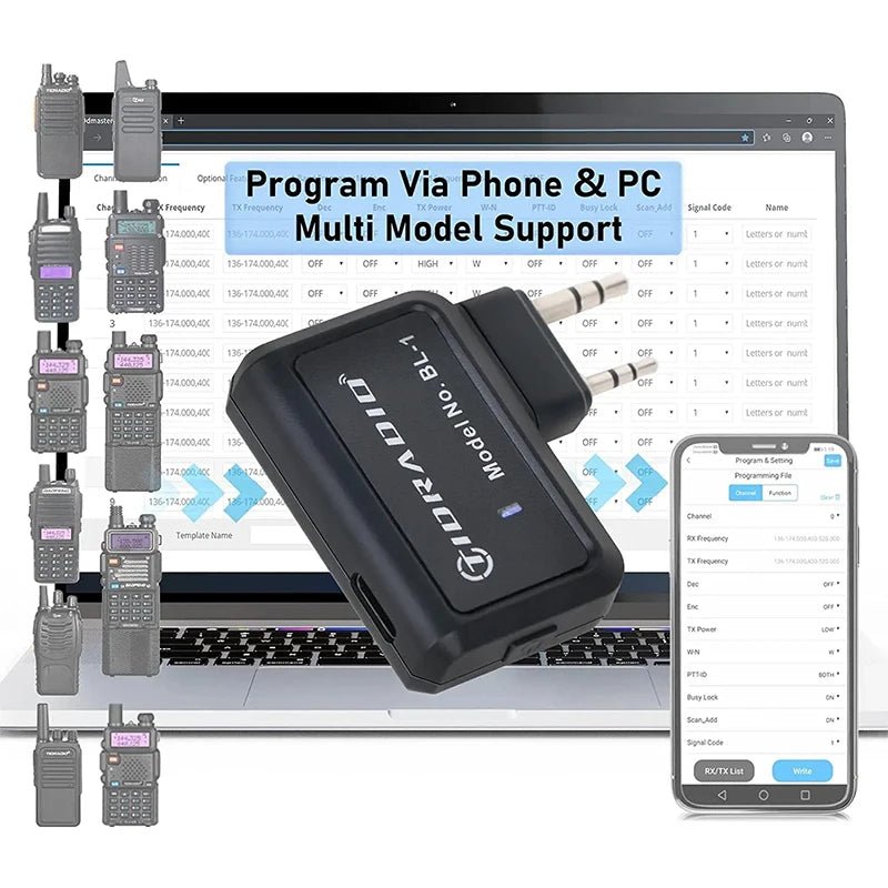 TIDRADIO Wireless Programmer Phone APP Programming for Walkie Talkie Multiple Model Search Repeaters Alternative Programming - DivineLink1 | Electronics, Fitness, Household Essentials | Shop