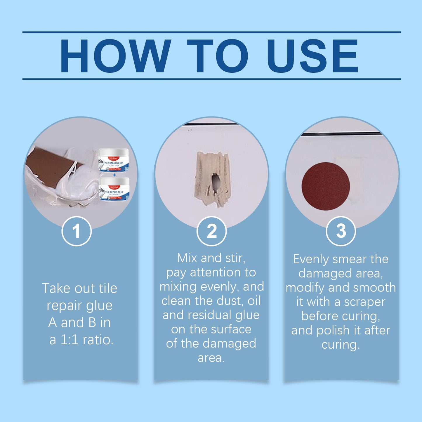 Tile Repair Glue, Living Room Bathroom Wall Tile Repair Leak Gap Waterproof Sealing Tile Repair Glue - DivineLink1 | Electronics, Fitness, Household Essentials | Shop