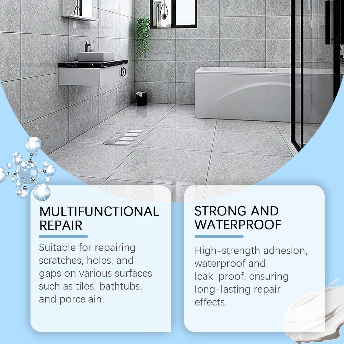 Tile Repair Glue, Living Room Bathroom Wall Tile Repair Leak Gap Waterproof Sealing Tile Repair Glue - DivineLink1 | Electronics, Fitness, Household Essentials | Shop