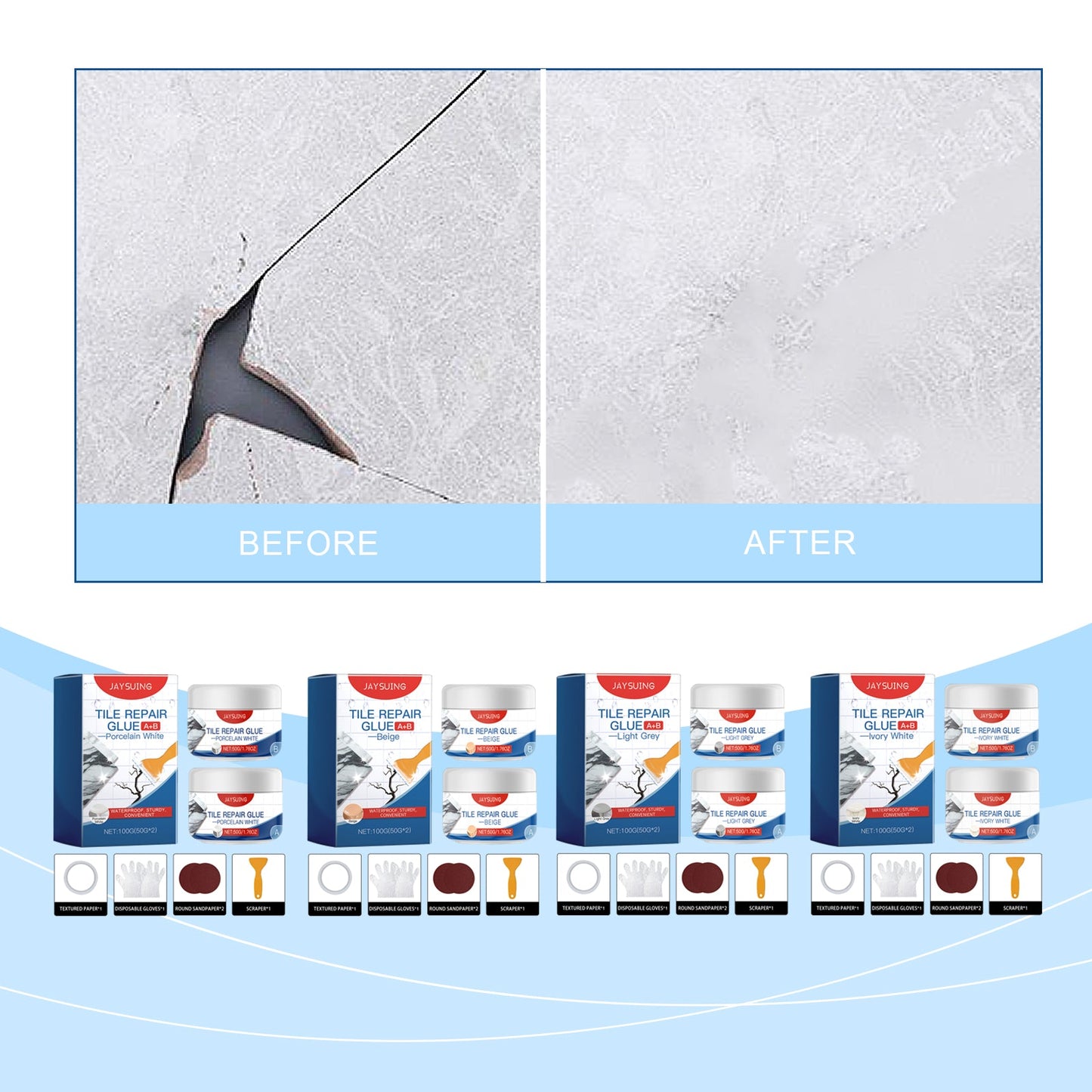 Tile Repair Glue, Living Room Bathroom Wall Tile Repair Leak Gap Waterproof Sealing Tile Repair Glue - DivineLink1 | Electronics, Fitness, Household Essentials | Shop