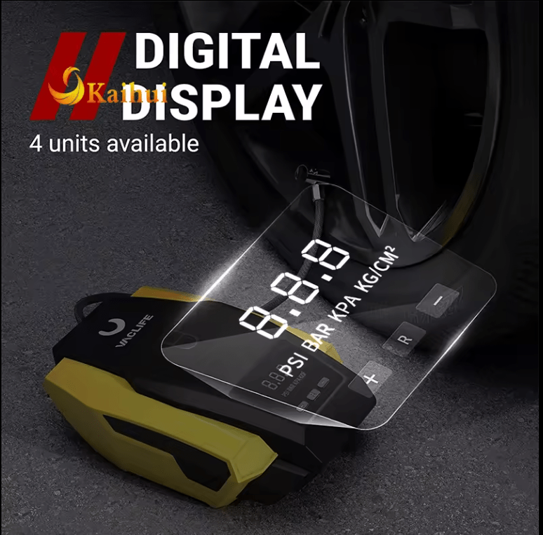 Tire Inflator Portable Air Compressor Pump for Car Tires (up to 50 PSI) 12V DC Tire Pump for Bikes (up to 150 PSI) LED Light - DivineLink1 | Electronics, Fitness, Household Essentials | Shop