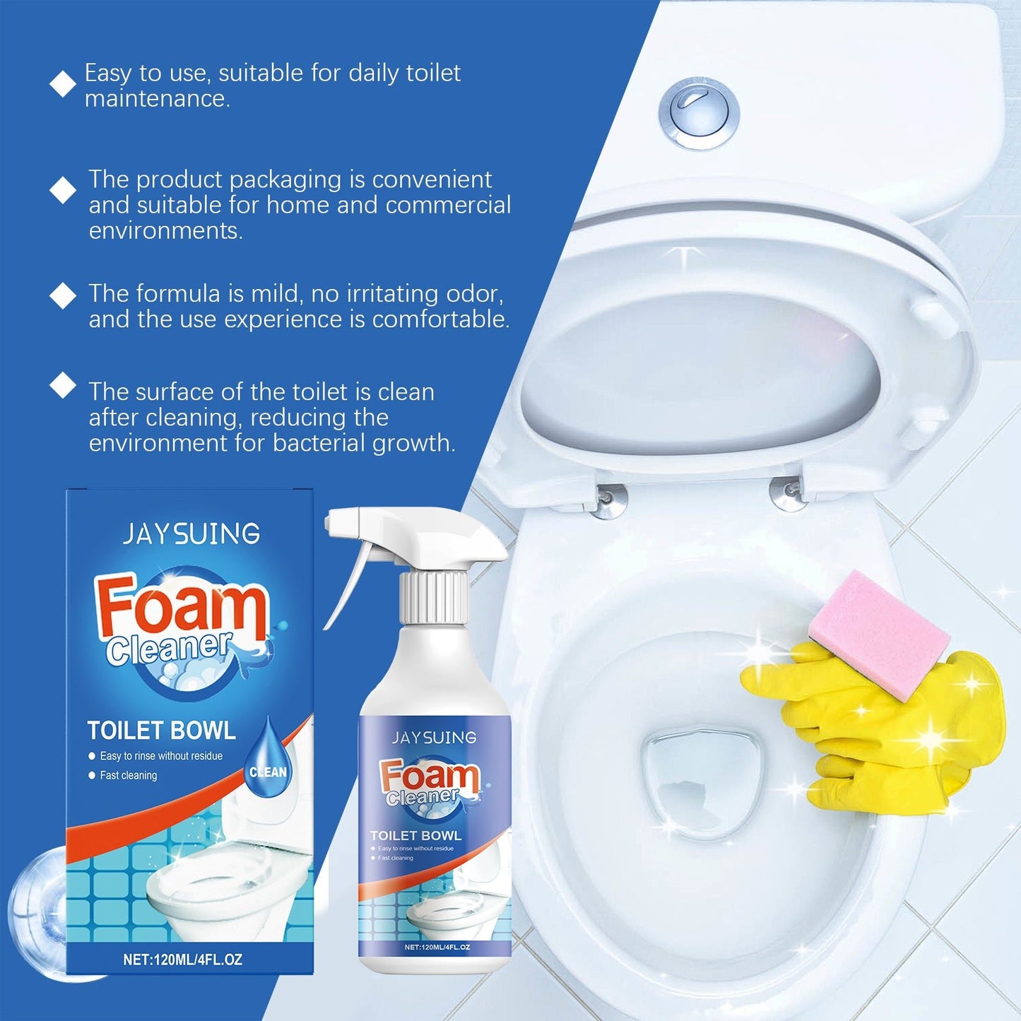 Toilet Foam Cleaner For Toilet Cleaning For Toilet Cleaning For Yellow Home Deodorant Bathroom For Stain Removal - DivineLink1 | Electronics, Fitness, Household Essentials | Shop