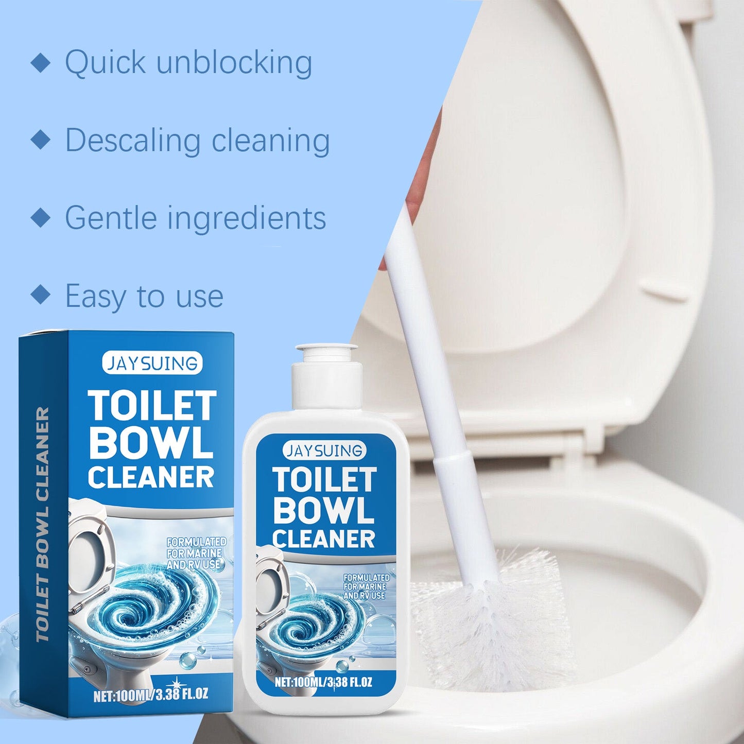 Toilet Stain Cleaner Toilet Portable Stain Cleaner Ceramic Stain Cleaner - DivineLink1 | Electronics, Fitness, Household Essentials | Shop