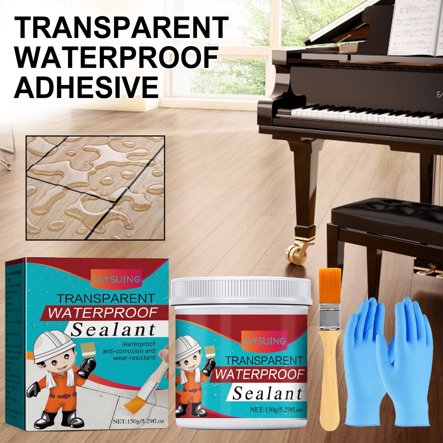 Transparent Waterproof Adhesive, Toilet Kitchen Exterior Wall Roof Leakproof Repair Leak - Free Brick Waterproof Coating - DivineLink1 | Electronics, Fitness, Household Essentials | Shop
