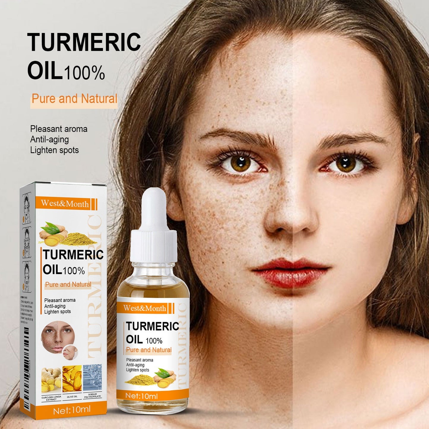 Turmeric Essential Oil Skin Firming Skin Care Gentle Care Moisturizing Facial Essential Oil - DivineLink1 | Electronics, Fitness, Household Essentials | Shop
