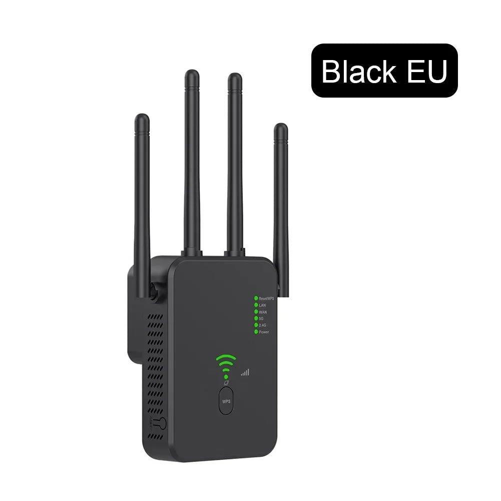U10 Wireless WiFi Repeater Dual Band 5GHz/2.4GHz Wi Fi Range Extender 1200Mbps Signal Booster With 4 Antennas 3 Modes UK/US/EU - DivineLink1 | Electronics, Fitness, Household Essentials | Shop