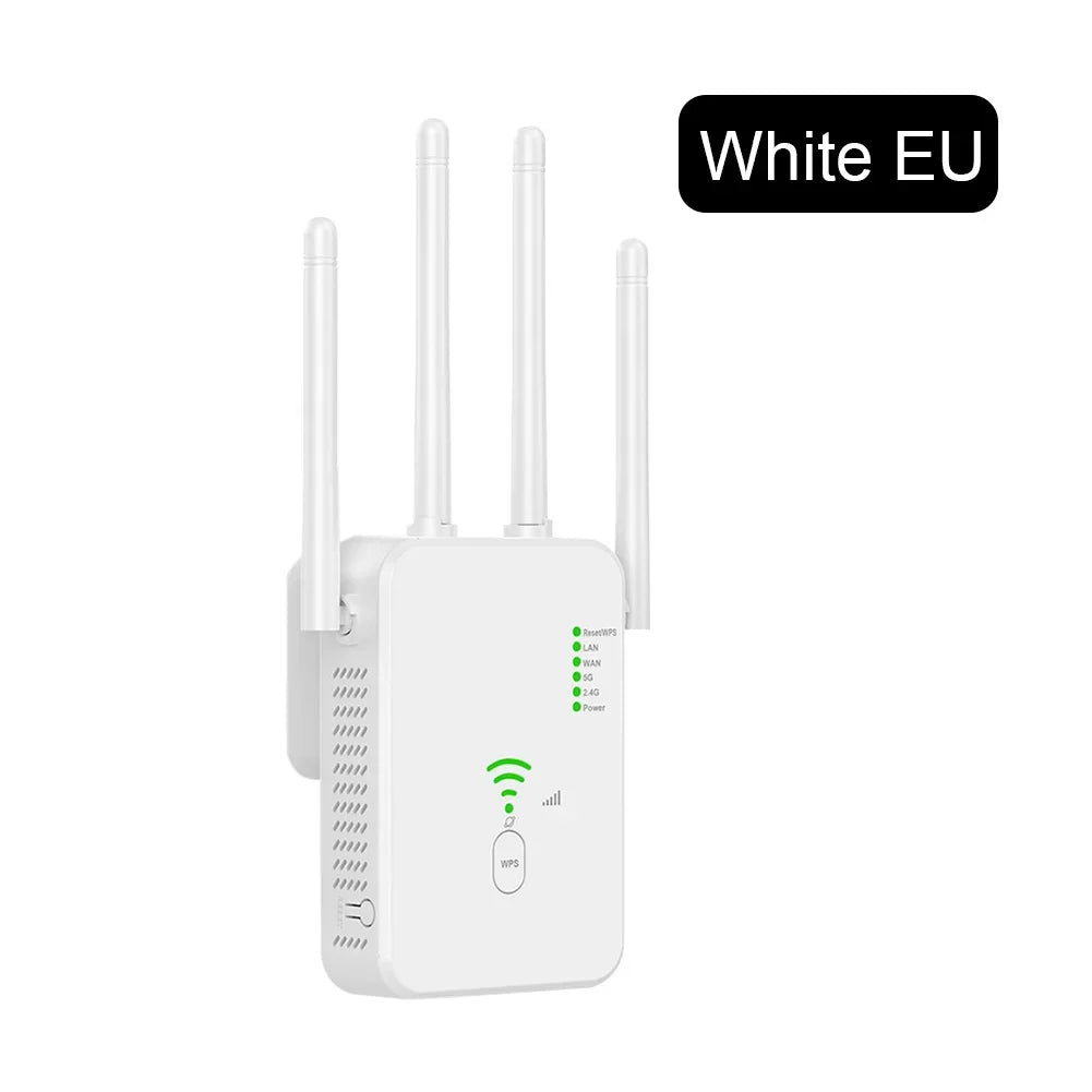 U10 Wireless WiFi Repeater Dual Band 5GHz/2.4GHz Wi Fi Range Extender 1200Mbps Signal Booster With 4 Antennas 3 Modes UK/US/EU - DivineLink1 | Electronics, Fitness, Household Essentials | Shop