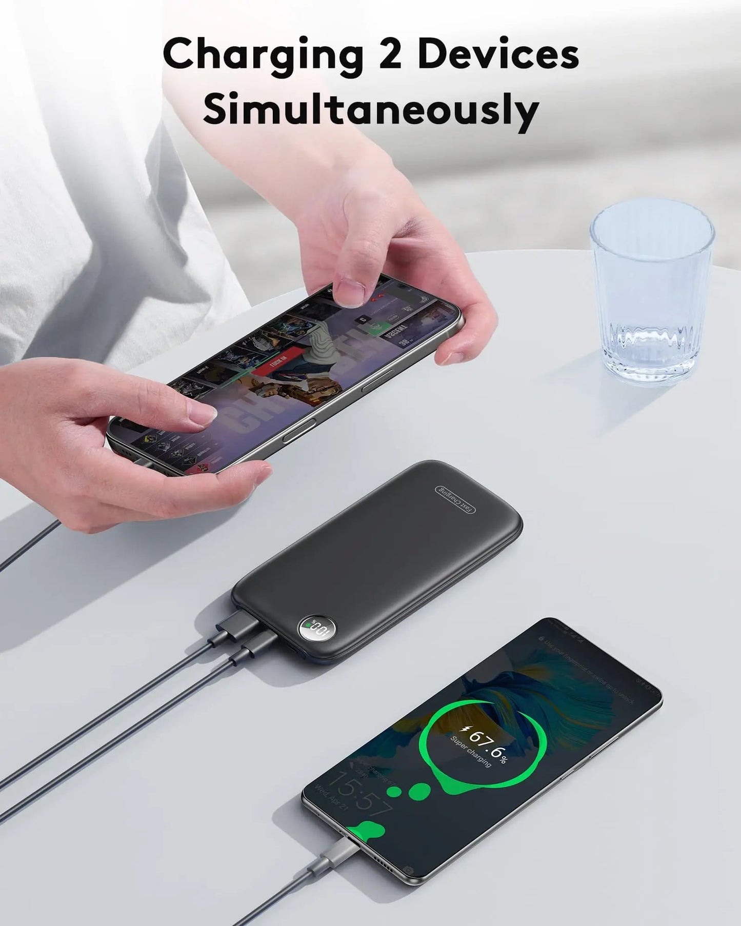 Ultra - Slim 10000mAh Portable Charger with Fast Charging (Max 12V/4.5A), USB - C Input/Output, Lightweight Travel Power Bank. - DivineLink1 | Electronics, Fitness, Household Essentials | Shop
