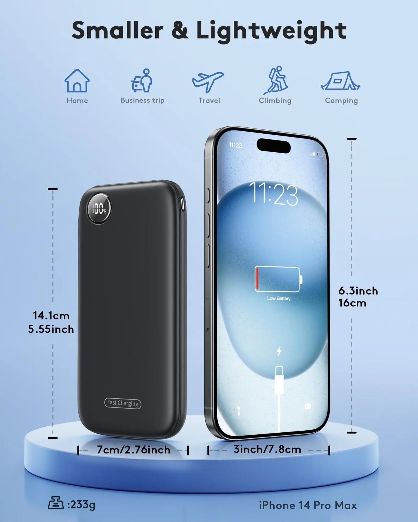 Ultra - Slim 10000mAh Portable Charger with Fast Charging (Max 12V/4.5A), USB - C Input/Output, Lightweight Travel Power Bank. - DivineLink1 | Electronics, Fitness, Household Essentials | Shop
