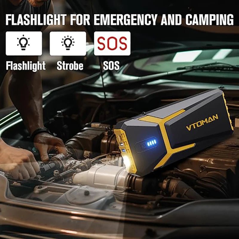 VTOMAN Power Bank 20000mAh Jump Starter Portable Charger Car Booster 4500A Auto Starting Device Emergency Car Battery Starter - DivineLink1 | Electronics, Fitness, Household Essentials | Shop