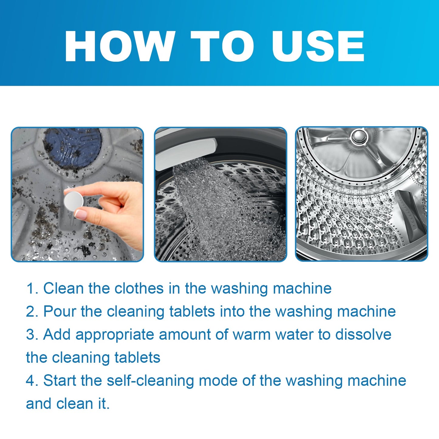 Washing Machine Cleaner, Washing Machine Tank Automatic Drum Liner Dirt Cleaning Sheet - DivineLink1 | Electronics, Fitness, Household Essentials | Shop