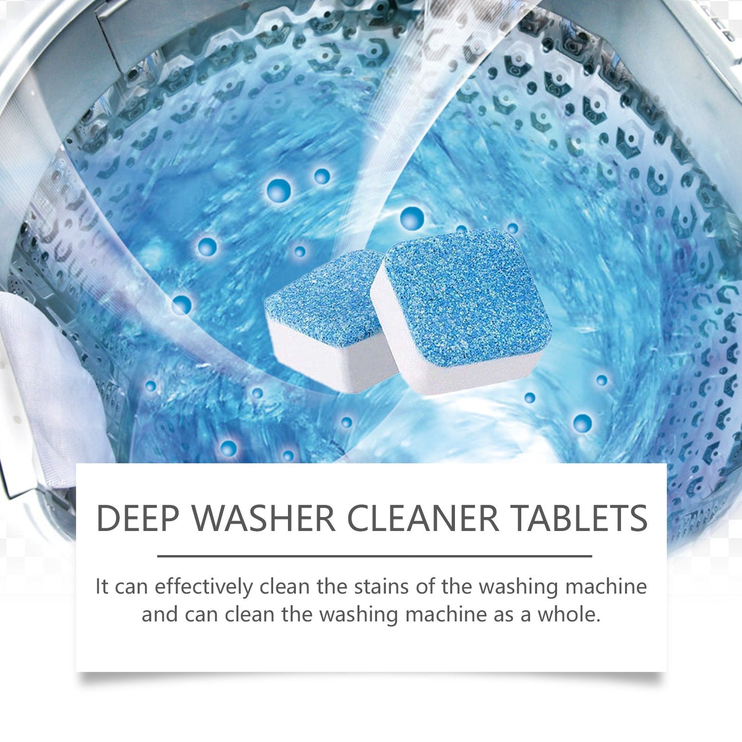 Washing Machine Cleaning Effervescent Sheet Cleaning Dirt Odor Retention Cylinder Cleaning Sheet - DivineLink1 | Electronics, Fitness, Household Essentials | Shop