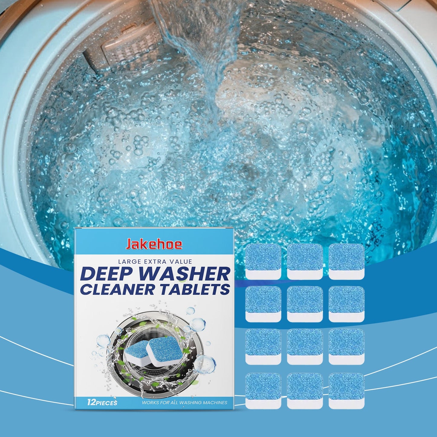 Washing Machine Cleaning Effervescent Sheet Cleaning Dirt Odor Retention Cylinder Cleaning Sheet - DivineLink1 | Electronics, Fitness, Household Essentials | Shop