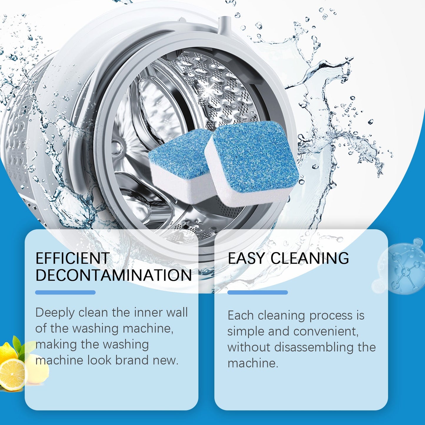 Washing Machine Cleaning Effervescent Sheet Cleaning Dirt Odor Retention Cylinder Cleaning Sheet - DivineLink1 | Electronics, Fitness, Household Essentials | Shop